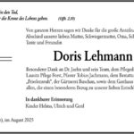 Danksagung Doris Lehmann