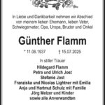 Traueranzeige Günther Flamm