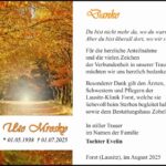 Danksagung Ute Mrosky