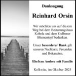 Danksagung Reinhard Orsin