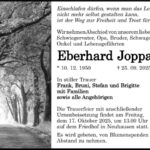 Traueranzeige Eberhard Joppa