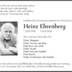 Traueranzeige Heinz Ehrenberg