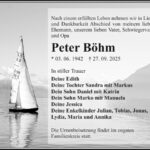 Traueranzeige Peter Böhm