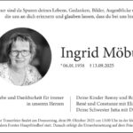 Danksagung Ingrid Möbus