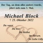 Jahresgedenken Michael Block