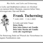 Traueranzeige Frank Tscherning