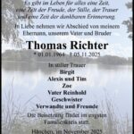 Traueranzeige Thomas Richter