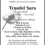 Traueranzeige Traudel Sura, geb. Rittner