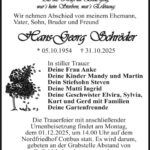 Traueranzeige Hans-Georg Schröder