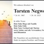 Traueranzeige Torsten Negwer