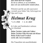 Traueranzeige Helmut Krug