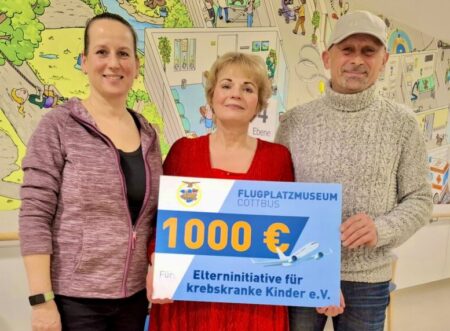 Flugplatz-Museumsverein übergab Spende für kranke Kinder