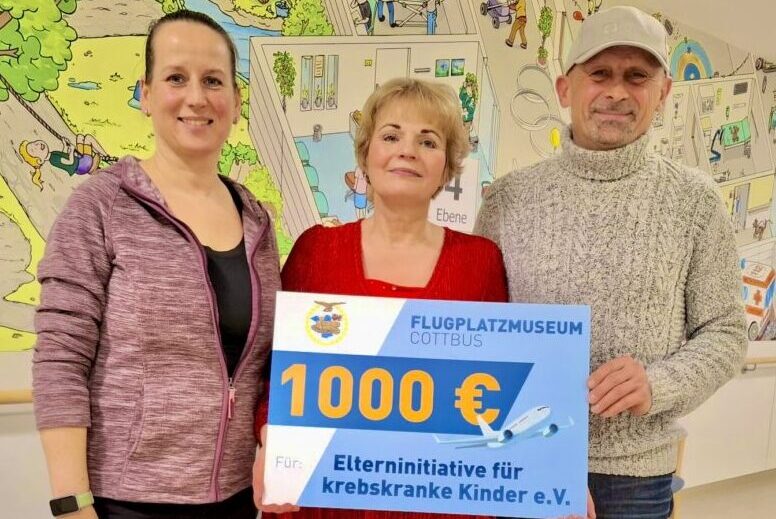 Flugplatz-Museumsverein übergab Spende für kranke Kinder