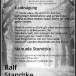 Danksagung Ralf Standtke