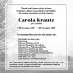 Traueranzeige Carola Krautz, geb. Glaubitz