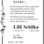 Danksagung Lilli Schilka