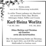 Traueranzeige Karl-Heinz Worlitz