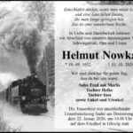 Traueranzeige Helmut Nowka