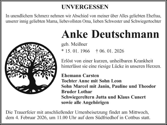 Anke Deutschmann, geb. Meißner