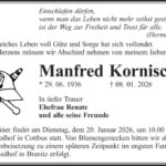 Traueranzeige Manfred Kornisch