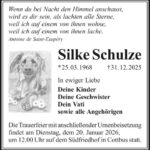 Traueranzeige Silke Schulze