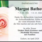 Danksagung Margot Bathow
