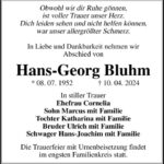 Traueranzeige Hans-Georg Bluhm
