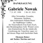 Danksagung Gabriele Nowak