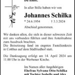 Traueranzeige Johannes Schilka