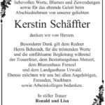 Danksagung Kerstin Schäffter
