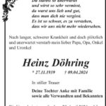 Traueranzeige Heinz Döhring