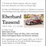 Traueranzeige Eberhard Tausend