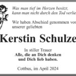 Traueranzeige Kerstin Schulze