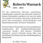 Danksagung Roberto Warnack