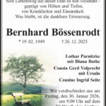 Nachruf Bernhard Bössenrodt