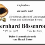 Nachruf Bernhard Bössenrodt