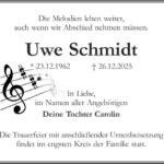 Traueranzeige Uwe Schmidt