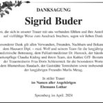 Danksagung Sigrid Buder