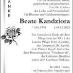 Danksagung Beate Kandziora
