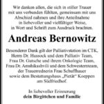 Danksagung Andreas Bernowitz