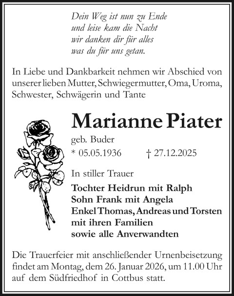 Marianne Piater, geb. Buder