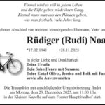 Traueranzeige Rüdiger Noack