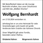 Nachruf Wolfgang Bernhardt