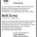 Traueranzeige Rolf Zerna