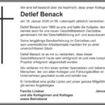 Nachruf Detlef Benack
