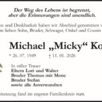 Traueranzeige Michael "Micky" Kokott