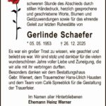 Danksagung Gerlinde Schaefer