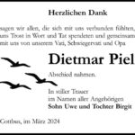 Danksagung Dietmar Piel
