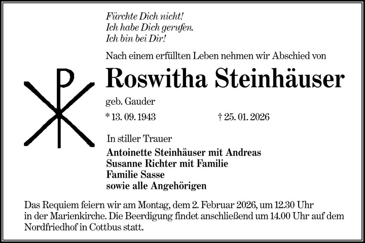 Roswitha Steinhäuser, geb. Gauder