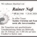 Traueranzeige Rainer Naß